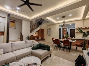 Spacious living area Adenia Puncak Bestari home