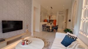 850 sq ft 3-bedroom layout at Daffodil Residensi condo Puncak Alam
